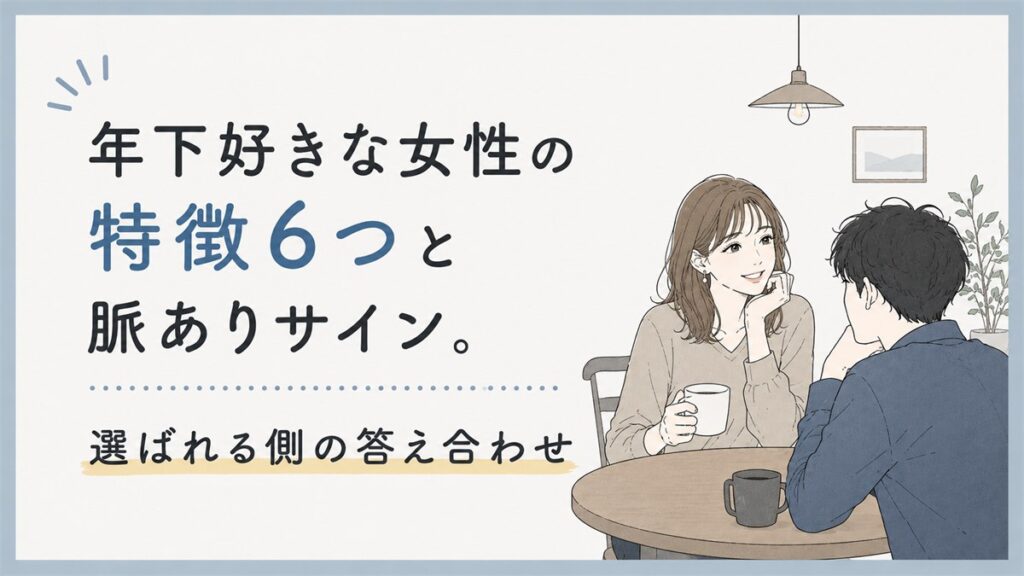 年下好きな女性の特徴6つと脈ありサイン。選ばれる側の答え合わせ